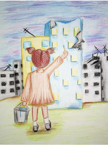 Weston Today: Children Draw War, Not Flowers, 2024